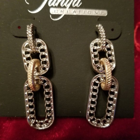 Tanya Jewelry - Silver and Gold Drop Earnings